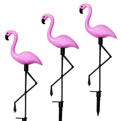 3Pcs/Set LED Solar Power Lamp Simulated Flamingo Lawn Lamp  Waterproof Home Garden Yard Pathway Decoration Light Outdoor