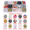 15 Grids Boxed Cube/Circular Letter Beads Are Used for Jewelry Making, Necklaces, Bracelets, Handmade Crafts Colored Beads(1100pcs)