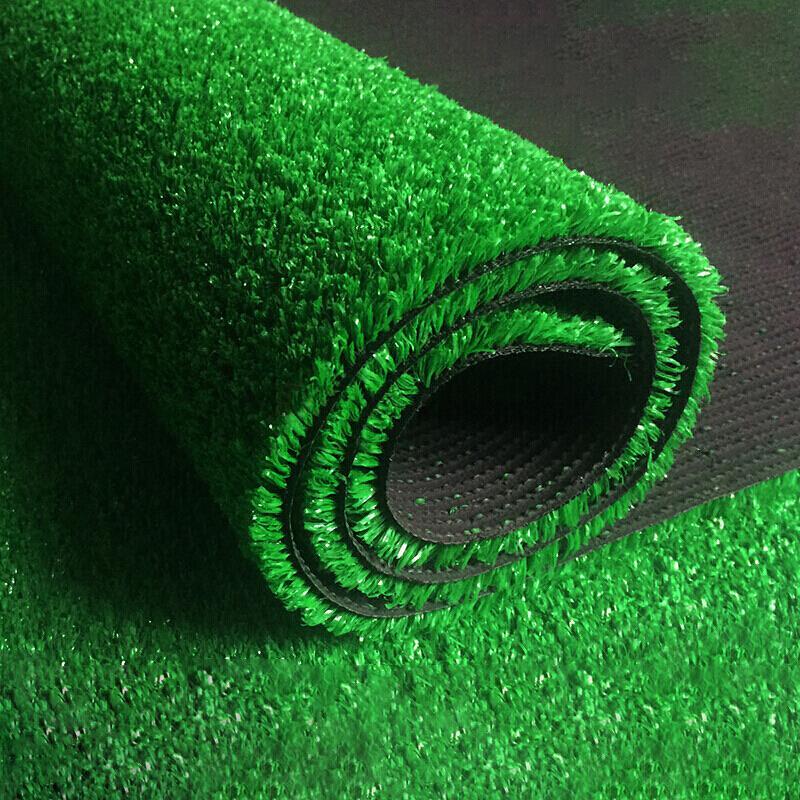 6 Pieces 18mm Thick Plastic Lawn Artificial Grass Carpet Artificial Turf Interior Decoration Balcony Green Planting Wall Outdoor Football Field Green Grass Mat