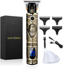 Professional T Outliner Trimmer, Electric Wireless Haircut T-Bladeds Trimmer with LCD Display