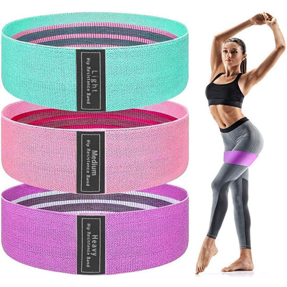 3Pcs Resistance Bands For Legs Butt Yoga Sport 3 Levels Workout Bands Mini Hip Circle Loop Sliders Fitness Thigh Glute Hip Training Exercise Bands