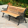 Park Chair Outdoor Rest Bench Iron Small Chair Solid Wood Bench Garden Outdoor Back Row Chair