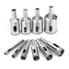 Diamond Drill Bit Set,10 Pieces Diamond Hole Saw, Glass Hole Saw for Tiles Glass, Ceramic, Porcelain, Marble, Bottles, DIY,6mm - 32mm