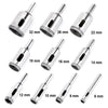 Diamond Drill Bit Set,10 Pieces Diamond Hole Saw, Glass Hole Saw for Tiles Glass, Ceramic, Porcelain, Marble, Bottles, DIY,6mm - 32mm