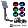 Solar Colorful Underwater Lamp Outdoor Waterproof Villa Courtyard Pool Rockery Flower Bed LED Lawn Landscape Solar Underwater Lamp 3 Lamp Caps