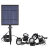 Solar Colorful Underwater Lamp Outdoor Waterproof Villa Courtyard Pool Rockery Flower Bed LED Lawn Landscape Solar Underwater Lamp 3 Lamp Caps