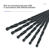 HSS Twist Drills DIN 338 (1-10mm), 19 Pieces Drill Bit Set Straight Shank, Metric Drilling Tool for Metal, Plastic and Aluminum