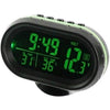 Car Thermometer Digital Clock DC 12V Automobile Clock LED Lighted Auto Dual Temperature Gauge Voltmeter Voltage Tester