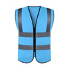 10 Pieces High Visibility Safety Vest with Zipper Construction Work Vest Breathable Lightweight Reflective Running Vest