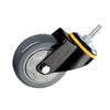 3 Inch Dark Gray Swivel Caster 4pcs Pack Medium Polyurethane (PU) Wheels with Double Ball Bearing Universal Wheel - 4pcs