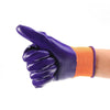 Nitrile Semi Dipped Rubber Gloves Wear Resistant Oil Resistant Acid And Alkali Resistant Protective Gloves Working Labor Protection Gloves Purple 12 Pairs M Size