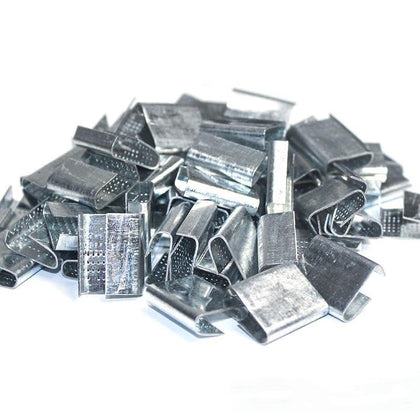 6 Pieces 32mm Iron Sheet Packing Belt Packing Buckle Blue Galvanized Manual Packing Buckle 1kg Packing Steel Strip