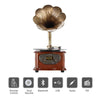 LuguLake Vinyl Record Player Retro Turntable All in One Vintage Phonograph Nostalgic Gramophone for LP