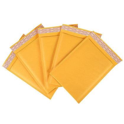 1400 Only Kraft Paper Self Sealing Bag, Composite Bubble Envelope, Foam Shocproof Yellow Express Bag 11*13+4cm