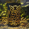 Owl Solar Wrought Iron Hollow Portable Lamp Portable Lantern Outdoor Garden Lamp Garden Decoration Portable Lamp