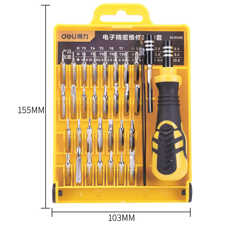 Deli 20 Packs Tool Set 33-Piece Electronic Precision Maintenance Set DL1033D