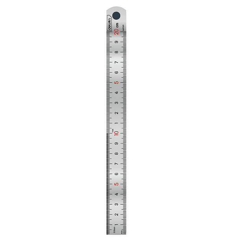 200mm Ruler Images Deli Straight Steel Ruler 200mm Rulers DL8020; ECVV UAE – ECVV.AE