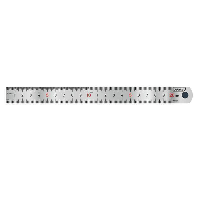 200mm Ruler Images Deli Straight Steel Ruler 200mm Rulers DL8020; ECVV UAE – ECVV.AE