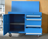 Drawer type tool cabinet with customized S/S top