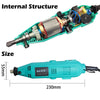 ECVV Electric Rotary Tool Kit 6-Speeds Engraving Pen with 271 pcs Accessories 130 W Mini Grinder Handheld Carving Tool with Flex Shaft Attachment Copper Motor for Crafting DIY Creations Cutting Drilling Milling Projects