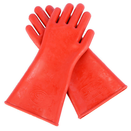 Electrical Insulated Rubber Gloves Electrician 12KV High Voltage Safety Protective Work Gloves Red