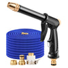 High Pressure Water Spray Gun With Flexible Garden Hose 50ft Expandable Hose Car Wash Garden Watering Washer Water Gun