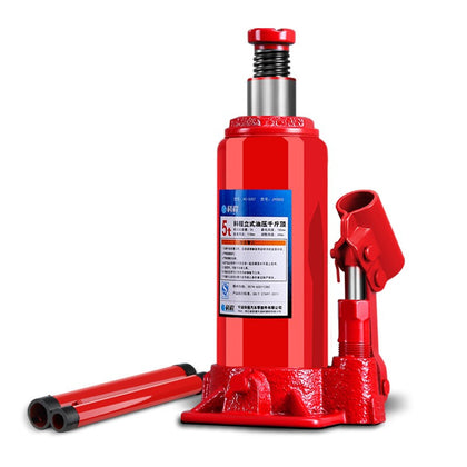5 Ton Hydraulic Bottle Car Jack, Car Lift For Garage and Tire Change Lifting Height 200mm Red