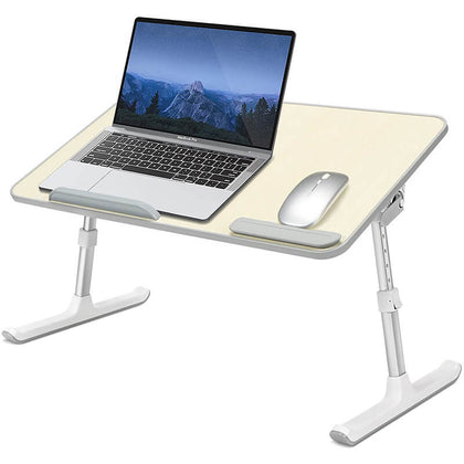 IBAMA Portable Laptop Stand Table Height And Angle Adjustable Desk Folding Table For Writing In Bed, Sofa And Couch With Anti Slip Pad