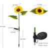 3PCS LED SOLAR LIGHT SUNFLOWER LAMP OUTDOOR COURTYARD GARDEN LAWN PATHWAY DECORATION