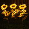 3PCS LED SOLAR LIGHT SUNFLOWER LAMP OUTDOOR COURTYARD GARDEN LAWN PATHWAY DECORATION