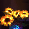 3PCS LED SOLAR LIGHT SUNFLOWER LAMP OUTDOOR COURTYARD GARDEN LAWN PATHWAY DECORATION