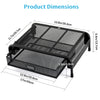 Monitor Stand Riser, Mesh Metal Printer Stand Holder with Pull Out Storage Drawer and Side Compartments Pockets for Computer Laptop iMac Pens Phones