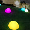 Pebble LED Bulb Solar Rechargeable Outdoor With Remote Control Color Changing Waterproof Landscape Lamp For Lawn Garden