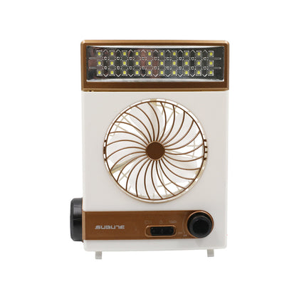 Solar Fan Lamp 3-In-1 Multifunctional Solar Camping Lamp USB Charging Portable Fan, For Outdoor Camping Travel