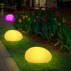 Pebble LED Bulb Solar Rechargeable Outdoor With Remote Control Color Changing Waterproof Landscape Lamp For Lawn Garden
