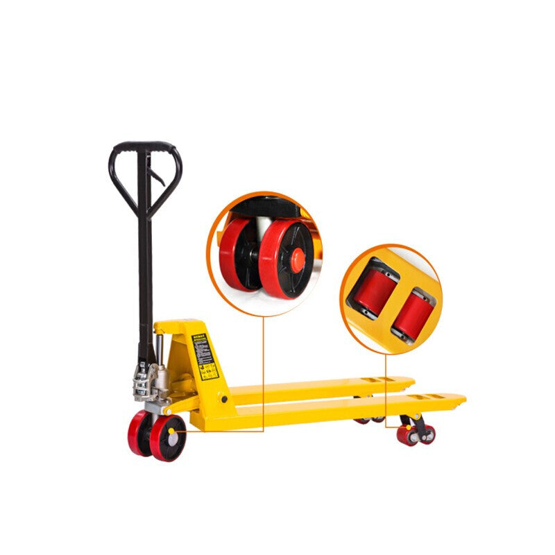 Manual Pallet Truck 2 Tons Hand Hydraulic Forklift 4400lbs（2000kg）Load Capacity 60.6'' x 21.7 '' x 47.2 ''