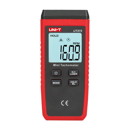 UNI-T Mini Digital Laser Tachometer Non-Contact Tachometer RPM Range 10-99999RPM Tachometer Odometer Km/h Backlight UT373