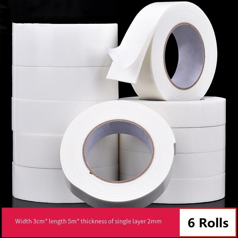 60 Rolls High Foaming Cotton Double-sided Tape Strong High Viscosity Foam Cotton Fixed Thickening Decoration Advertising Poster Sponge Foam Rubber Foam 3cm