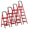 Red Ladder Folding Ladder Multi Function Ladder Thickened Miter Ladder Portable Multi Purpose Storage Ladder Three Step Ladder 110cm