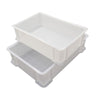 6 Pieces Thickened Plastic Logistics Turnover Box Parts Box Classification Basket Toolbox Storage Box Storage Box No.5 White 340 * 270 * 130mm