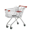 Supermarket Shopping Cart 80L Supermarket Handcart Galvanized Herringbone Feet Shopping Cart Trolley 84*52*95cm