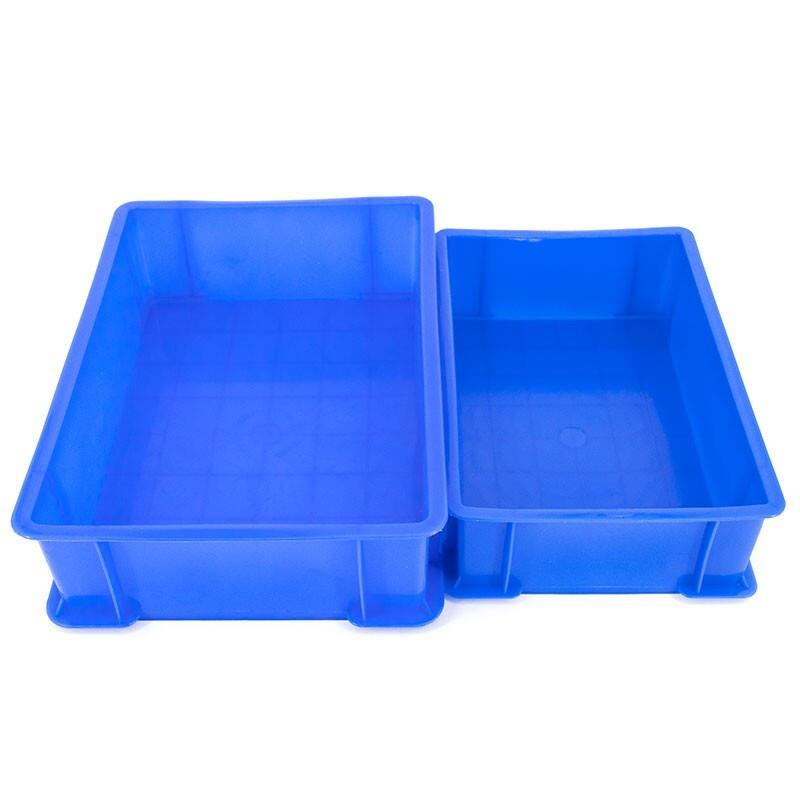 6 Pieces Thickened Plastic Plates Logistics Turnover Box Parts Box Pallet Classification Basket Toolbox Storage Box Storage Box  Blue 410 * 310 * 145mm