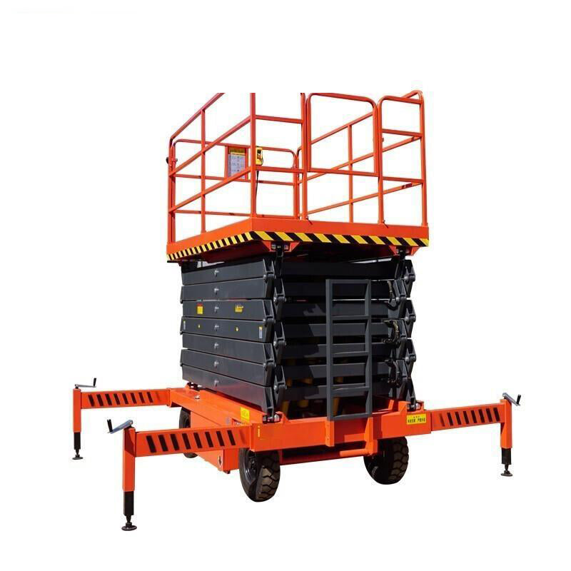 Electric Lifting Platform Car Mobile Lifting Car Scissors Electric Lift Small Aerial Work Maintenance Lifting Car Load 1000 Kg, Increased By 6 Meters