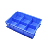 6 Pieces Plastic Hardware Box Parts Box Fixed Compartment Box Classified Storage Box Separated Turnover Box Screw Accessories Toolbox Long 6 Grids Blue (360 * 250 * 140)