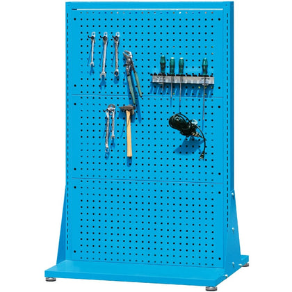 Fixed Single Side Material Finishing Rack 1000 × 610 × 1565mm (3 Square Holes) Blue