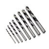 Brad Point Drill Bits, 8 PCS 3-10mm Spiral Twist Wood Drill Bits Set for Soft, Drill Set for Wood