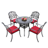 Outdoor Table And Chair Balcony Table And Chair Combination Leisure Iron Casting Aluminum Table And Chair Set Garden Courtyard One Table And Four Chairs