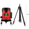 UNI-T 2 Lines Green Laser Level with 1.5M Adjustable Height Tripod 360 Degree Self-leveling Cross Marking Instrument and 1.5M Aluminum Alloy Tripod