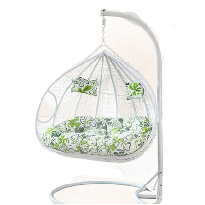 Hanging Chair Hanging Basket Rattan Chair Swing Indoor Rocking Chair Hammock Bedroom Balcony Bird's Nest Chair White Single Large / With Armrest