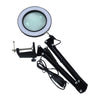 Magnifying Desk Lamp with Clamp, 3 Color Modes, 5X Diopter Real Glass Lens, Adjustable Swivel Arm, LED Lighted Magnifier Table Clamp Lamps for Reading/Filming/Soldering DIY